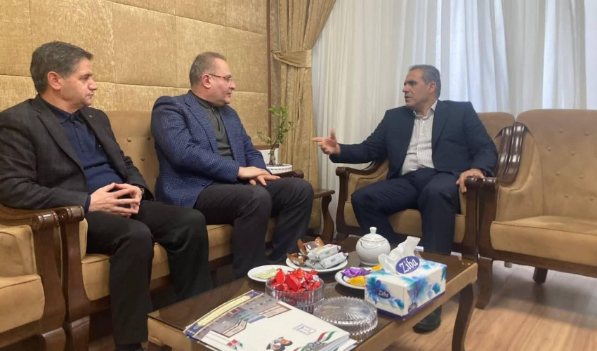دیدار رئیس دانشگاه علوم پزشکی اردبیل با دبیر کمیسیون زیربنایی هیئت دولت
